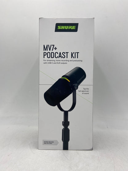 New Shure MV7+ Podcast Kit Content Microphone 02 7340653 RGB