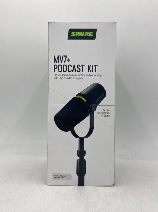 New Shure MV7+ Podcast Kit Content Microphone 02 7340653 RGB