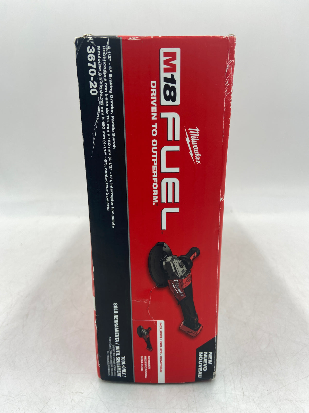 New Milwaukee 3670-20 M18 18V 4-1/2"-6" Braking Grinder, Paddle Switch Power Tool Only