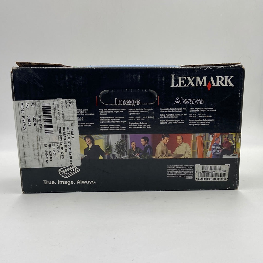 New Open Box Lexmark 12A7405 Black Toner Print Cartridge