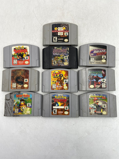 Broken Nintendo LOT OF 10 Nintendo 64 Game Cartridge Lot DAMAGED