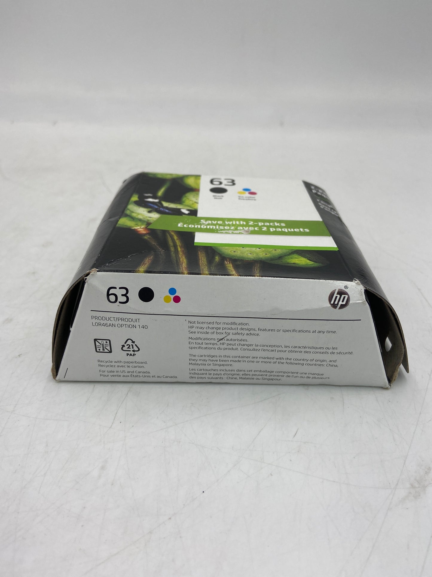 New HP 63 Black/Tri-color Ink Cartridge L0R46AN