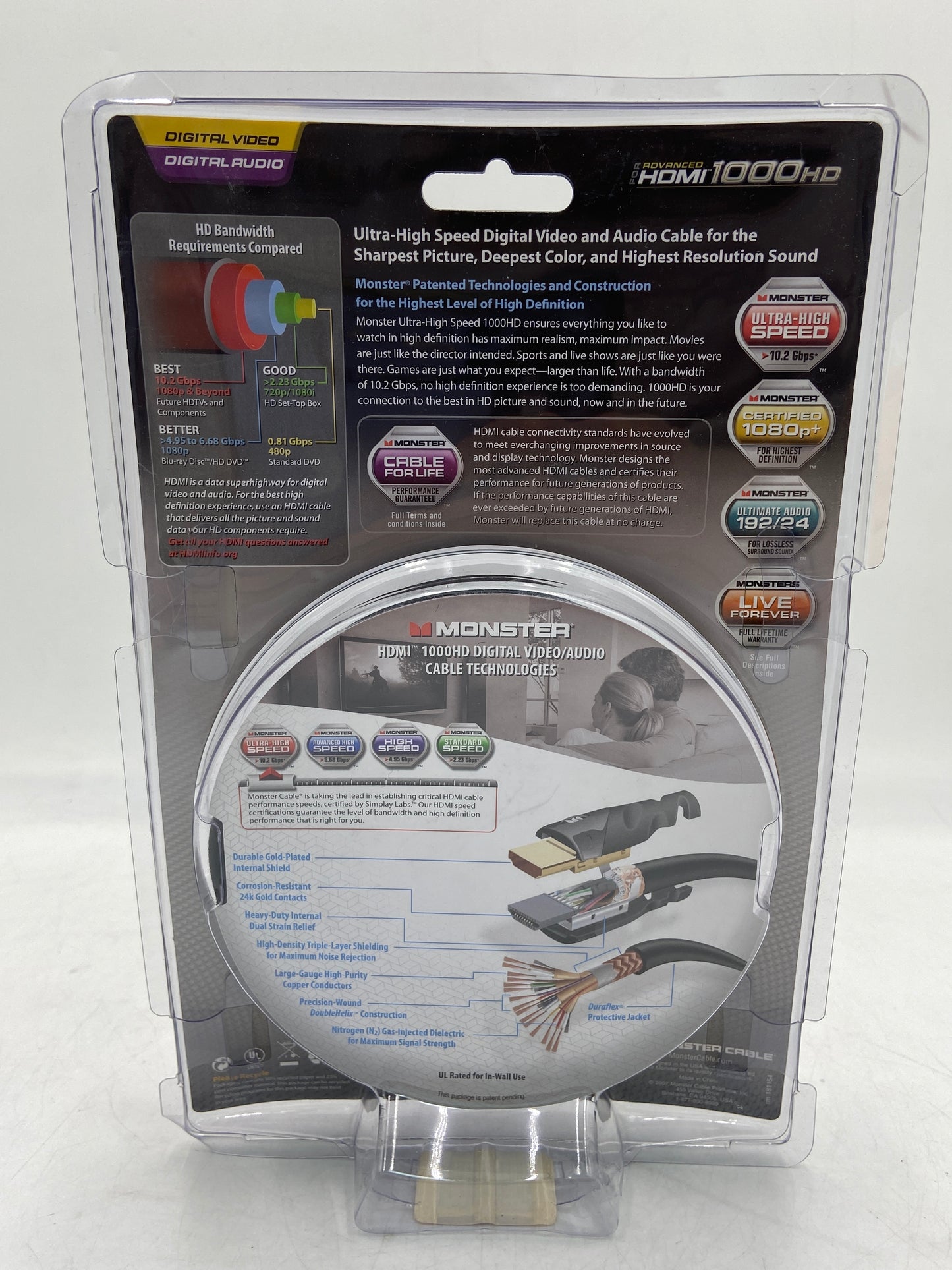 New MONSTER 1000HD 2m Ultra-High Speed HDMI Cable