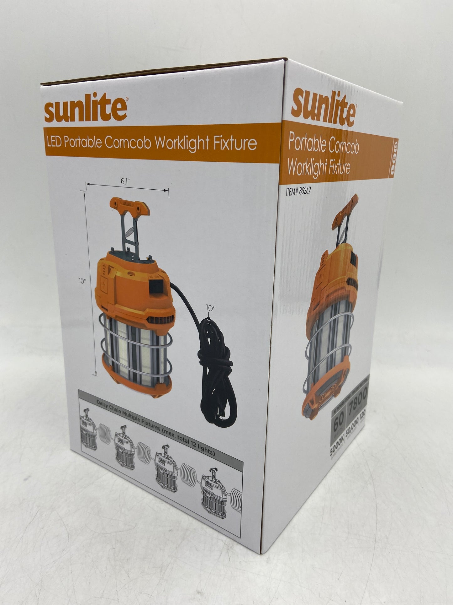 New Sunlite 60 Watts 7800 Lumens LED Portable Corncob Worklight Fixture 85262