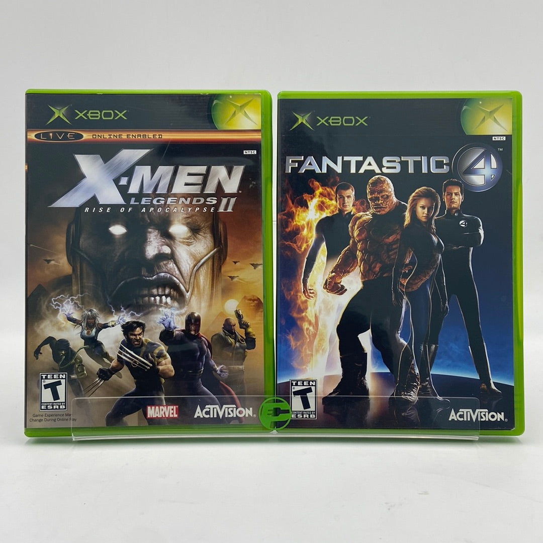 Bundle Of 2 Microsoft Xbox Original X-Men II and Fantastic 4