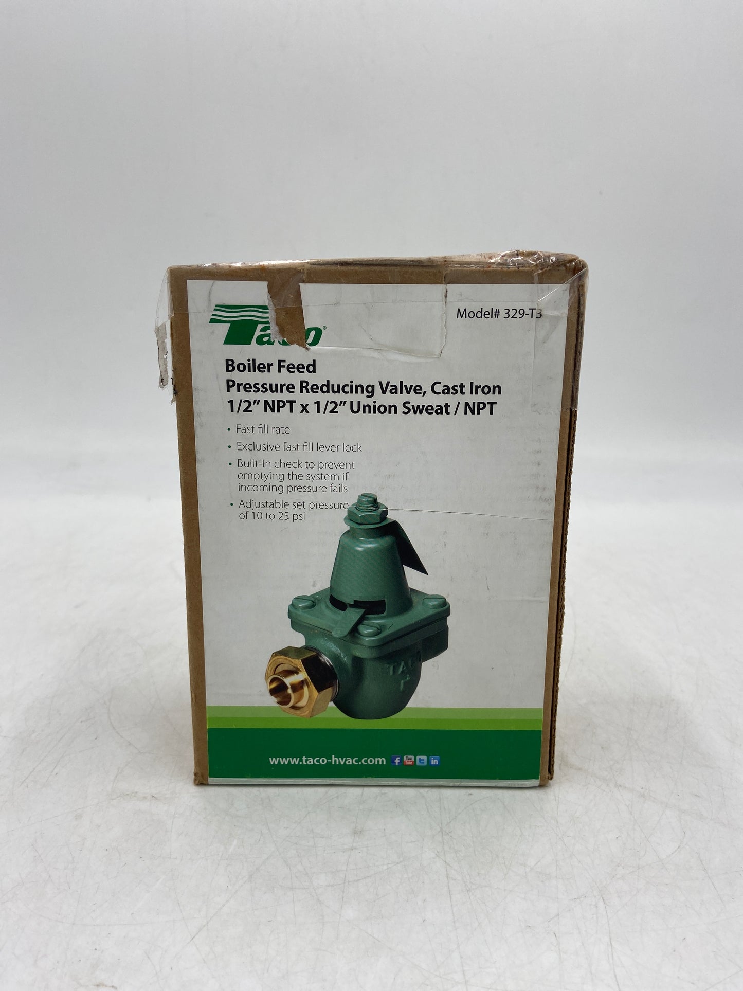 New Open Box Taco Boiler Feed 1/2" NPT x 1/2" Union Sweat / NPT Cast Iron Pressure