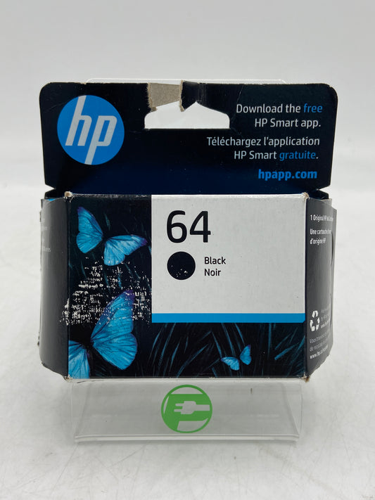 New HP 64 N9J90AN Black Ink Cartridge