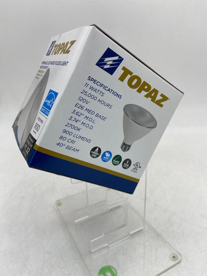 New Topaz LOT OF 6 LED Floodlight PAR30 Flood Light LP30/11/27K/FL/D-46 White