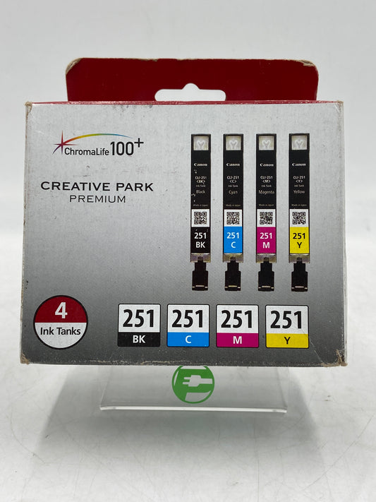 New Canon 251 CLI-251 Black/Tri-color  Ink Cartridge