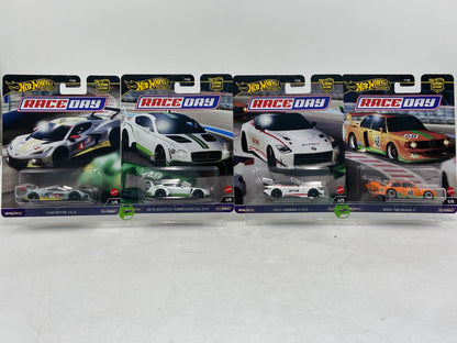 New Hot Wheels Lot of 4 Race Day 2024 Collectible Toy Cars T34A HRV95
