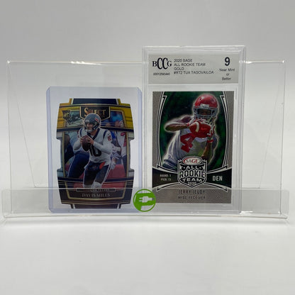 Lot of 2 NFL Cards - Jerry Jeudy & Davis Mills 2020, 2021 Trading Cards