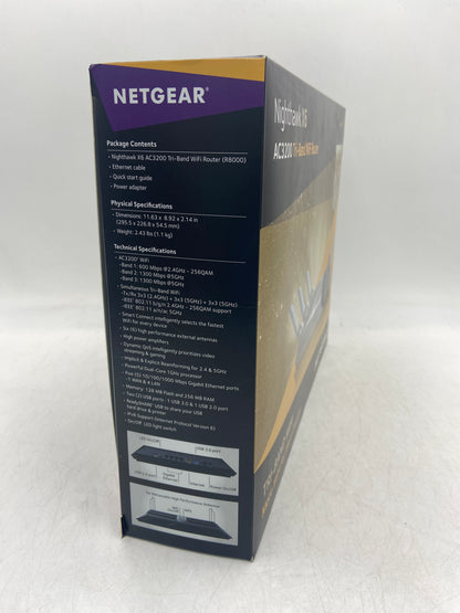 NETGEAR Nighthawk X6 AC3200 Tri-Band Smart Wi-Fi Router R8000