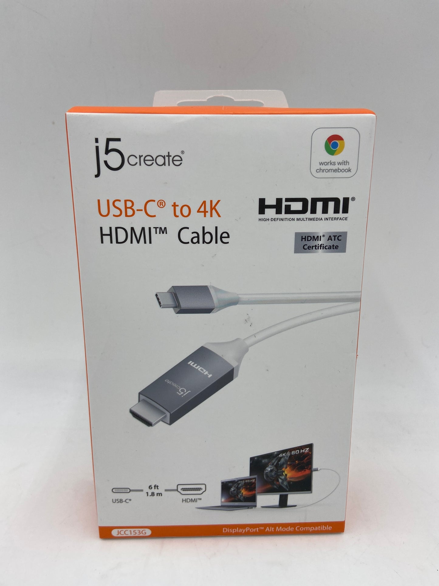 New J5create USB-C TO 4K HDMI CABLE JCC153G