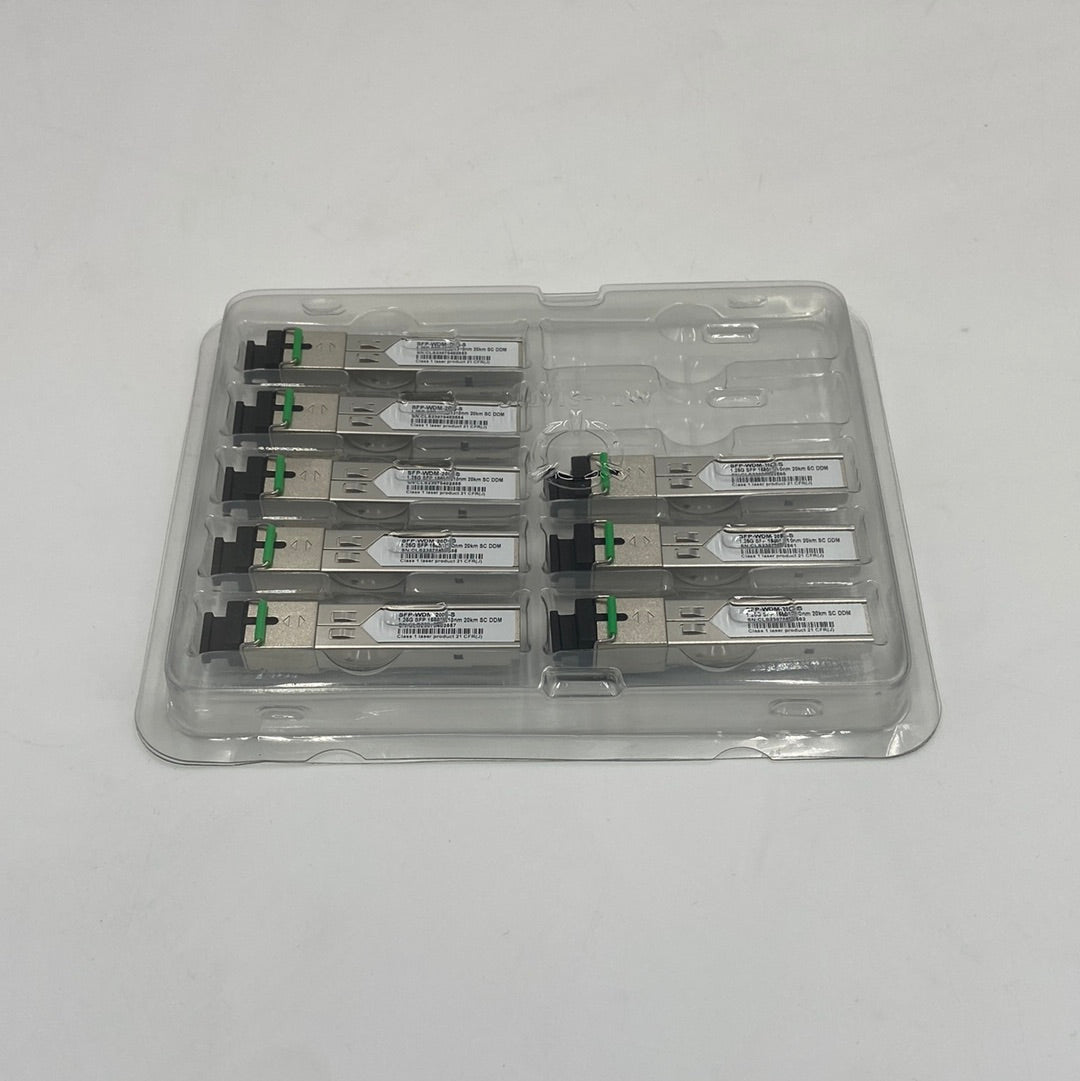 Pack of 8 Switch Modules 20km 1550/1310nm 1.25G SFP WDM Modules SFP-WDM-20D-S