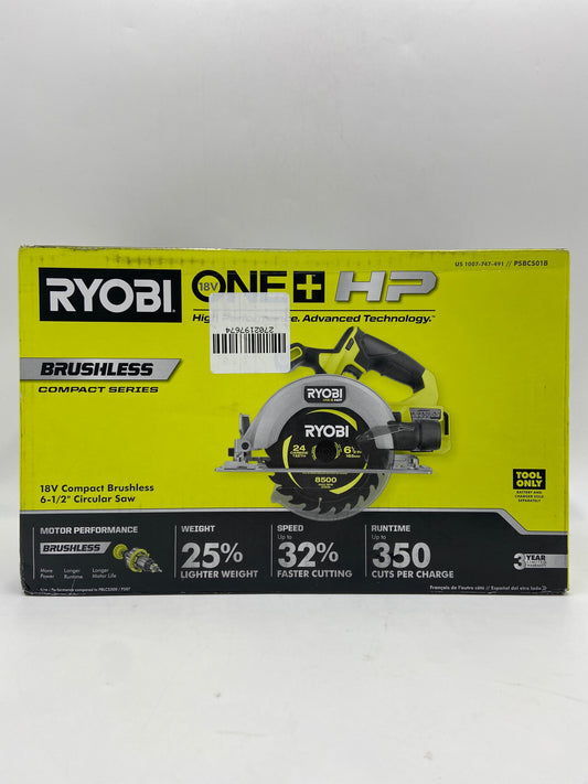 New Ryobi PSBCS01B 18V COMPACT BRUSHLESS 6-1/2" CIRCULAR SAW