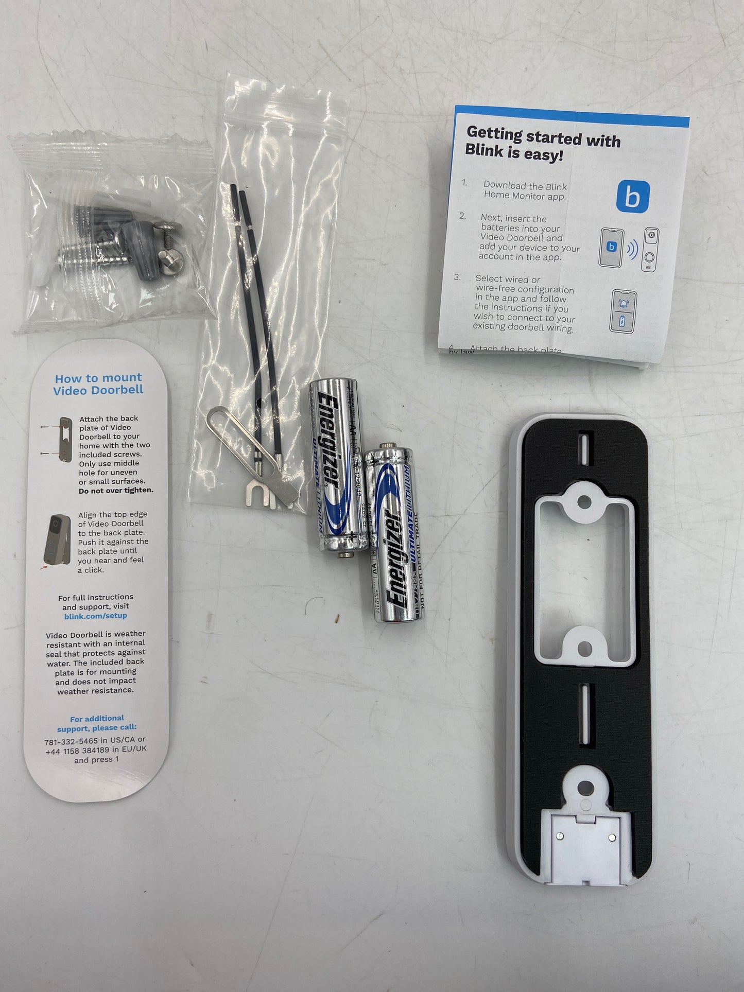 Blink Video Doorbell White Home Surveillance Camera BDM00200UW