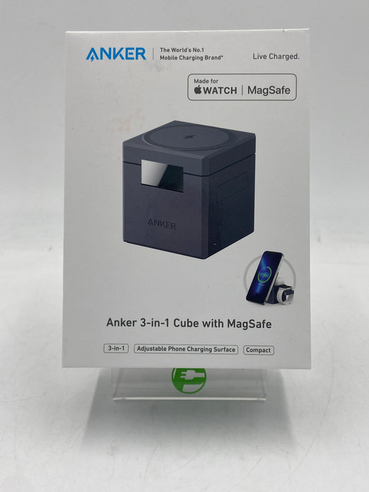 New ANKER 3 IN 1 CUBE W MAGSAFE Adjustable Phone Charging Surface Y1811