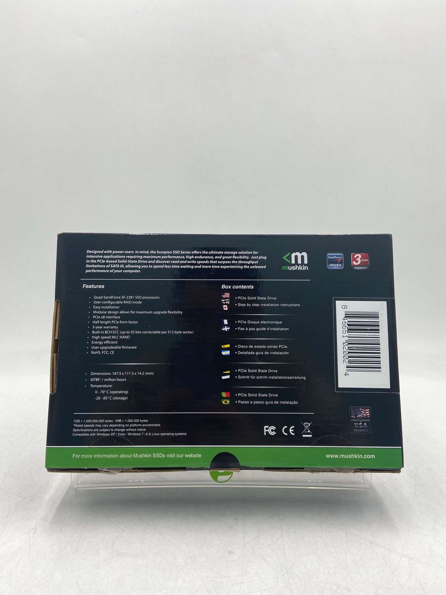 New Open Box Mushkin Deluxe Scorpion PCIE SSD 1920GB High Performance PCle Solid State Drive MKNP44SC1920GB-DX