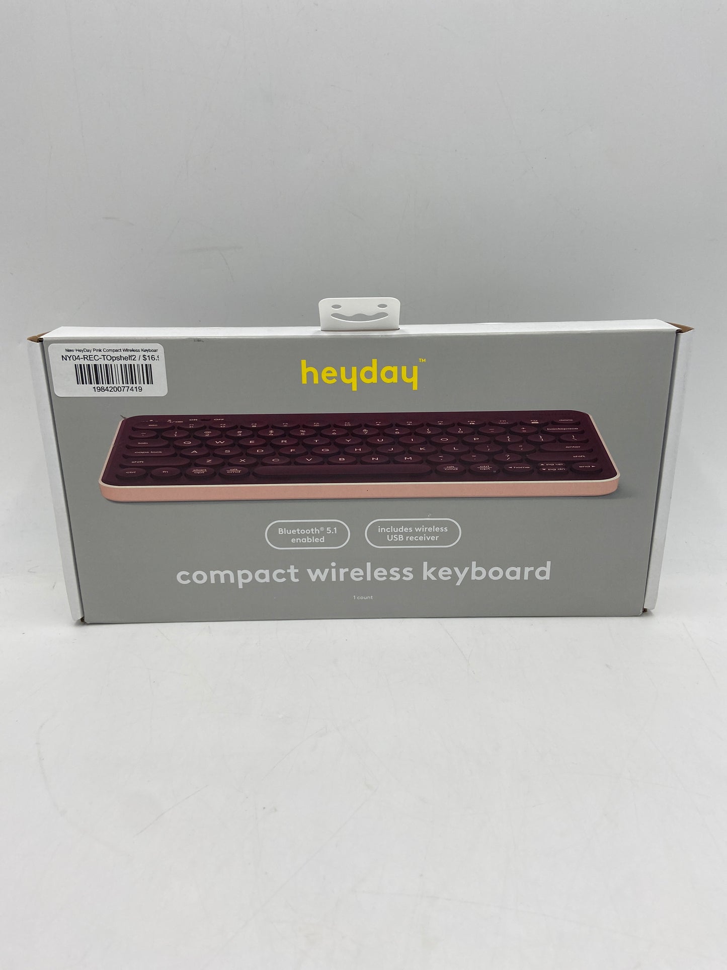 New HeyDay Pink Compact Wireless Keyboard