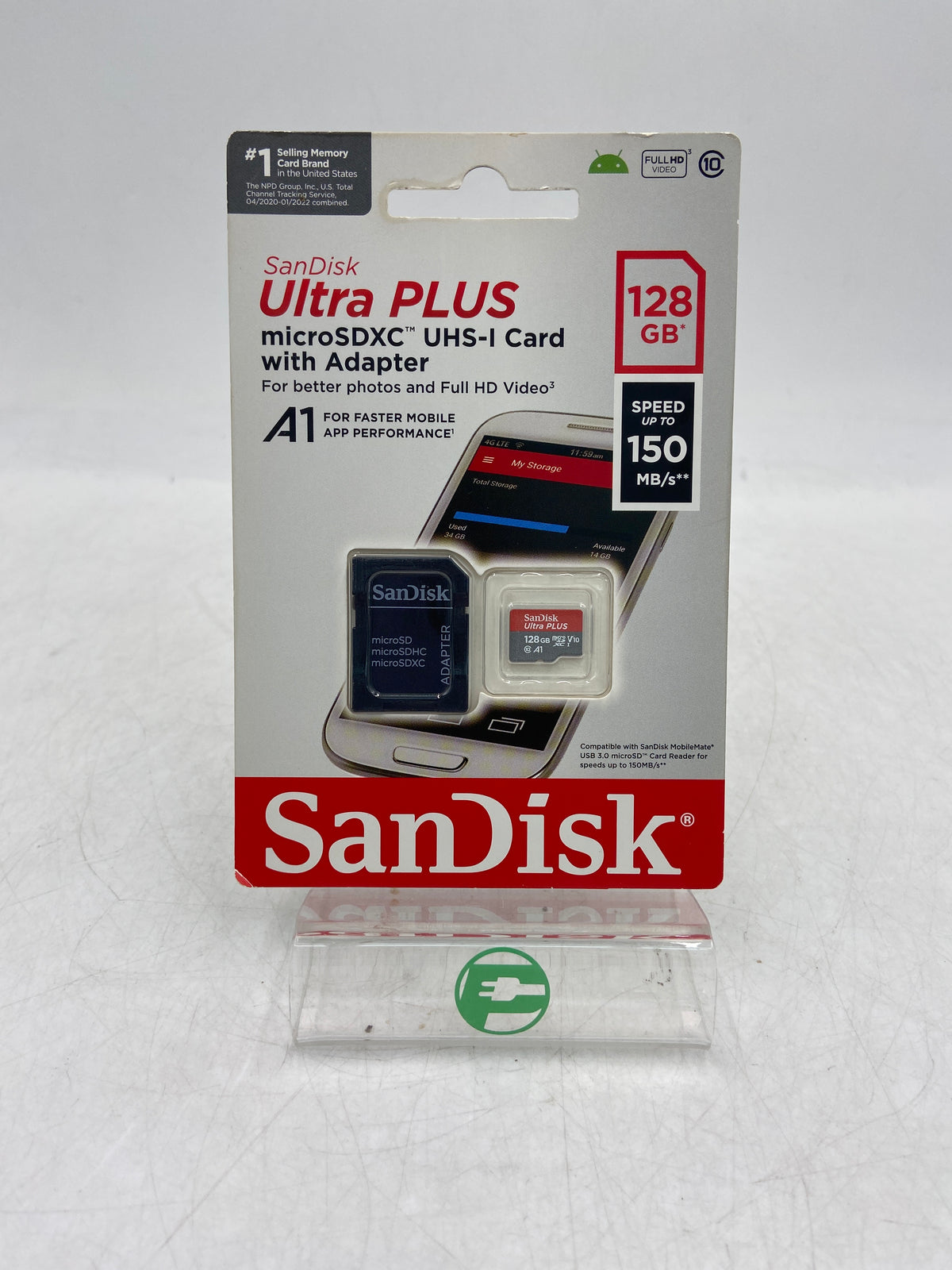 New SanDisk Ultra PLUS 128GB microSDXC UHS-I Card with Adapter microSD