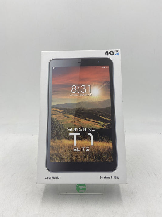 New Open Box Cloud Factory Unlocked Sunshine T1 Elite 4G 16GB 2GB RAM8" Silver Android Tablet T1