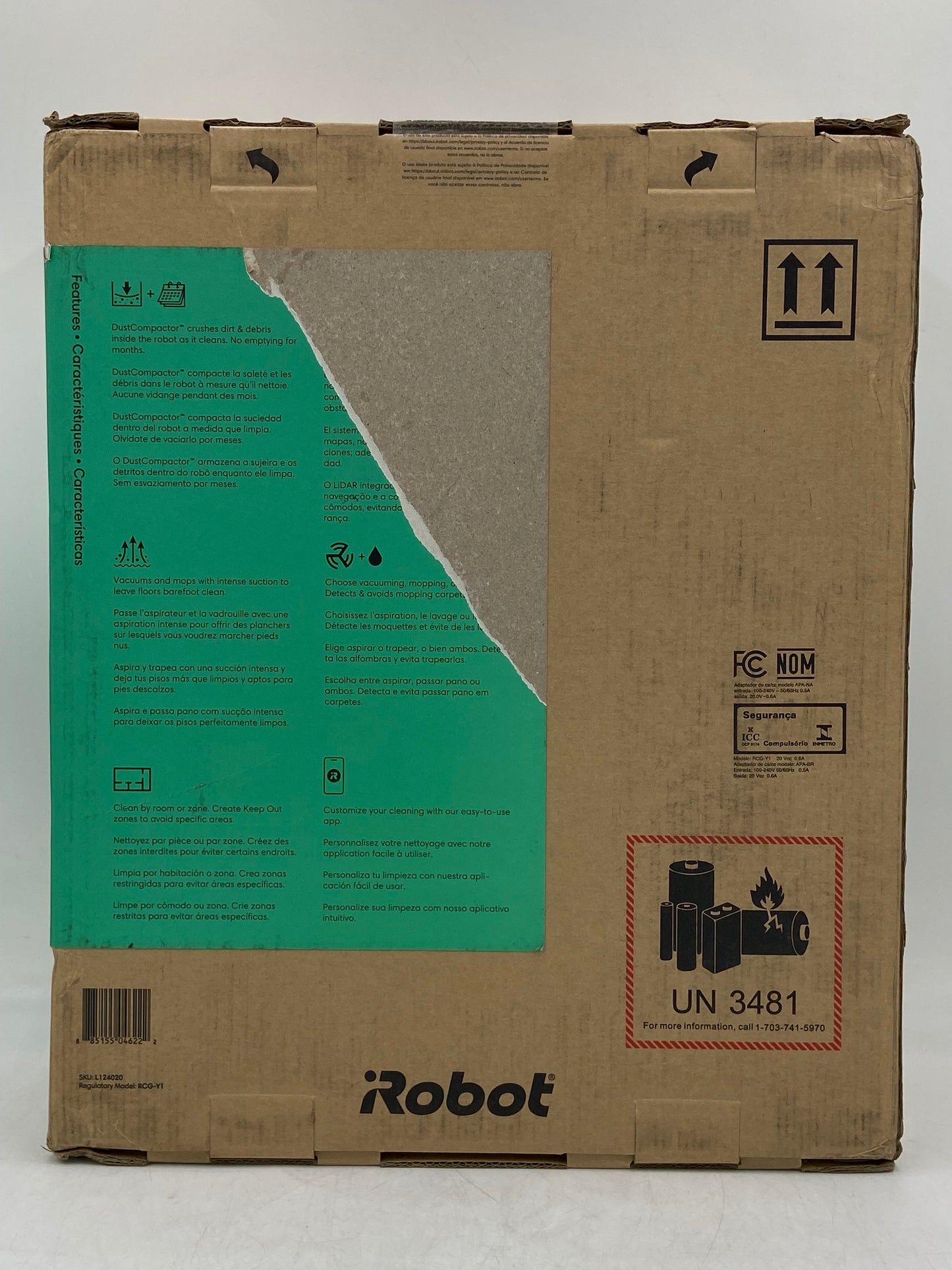 New Roomba 205 DustCompactor Combo Robot Vacuum L124020 Black