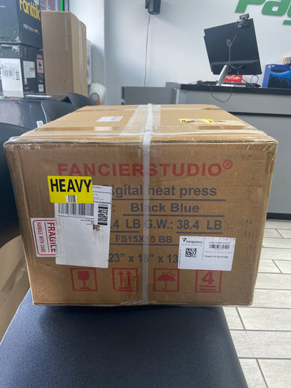 New Fancierstudio DG 15x15  Power Heat Press FS15X15 BB Black
