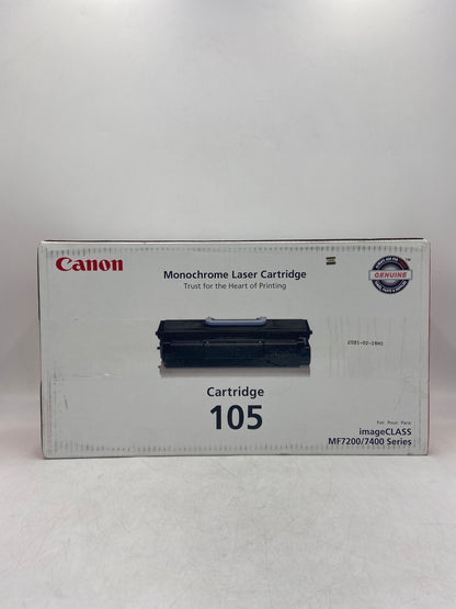 New Canon 105 0265B001AA Black Monochrome Laser Cartridge