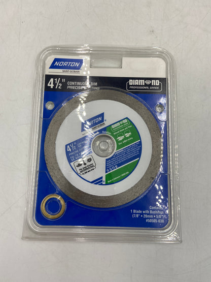 New Norton 4 1/2" Continuous Rim Precise Cutting