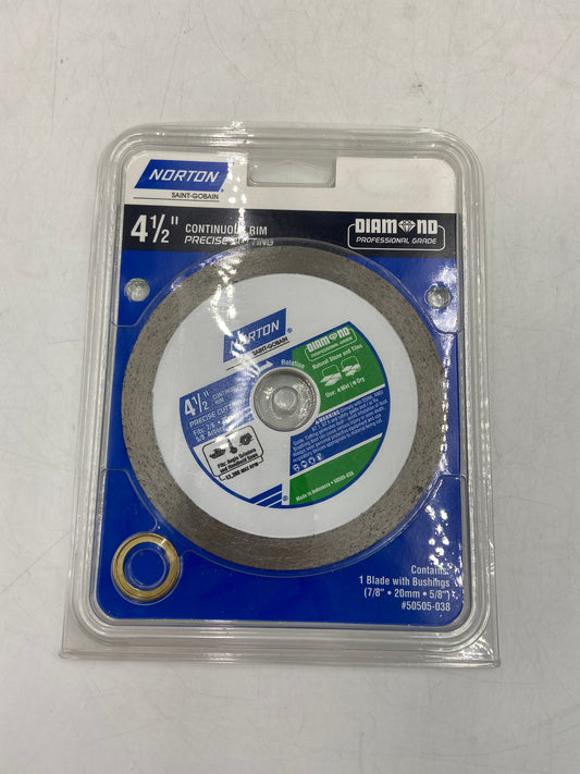 New Norton 4 1/2" Continuous Rim Precise Cutting