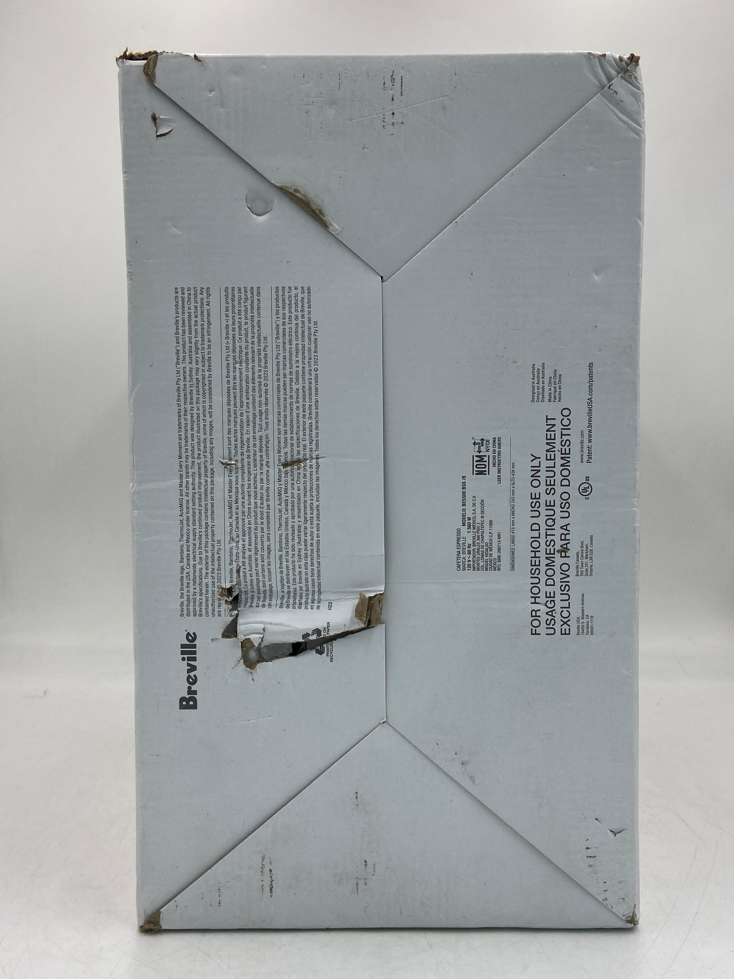 New Breville The Bambino Plus Stainless Steel Coffee Machine BES500 BSS/B