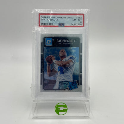 2016 Panini Donruss Optic Dak Prescott Trading Cards 162 NM-MT 8 PSA Verified