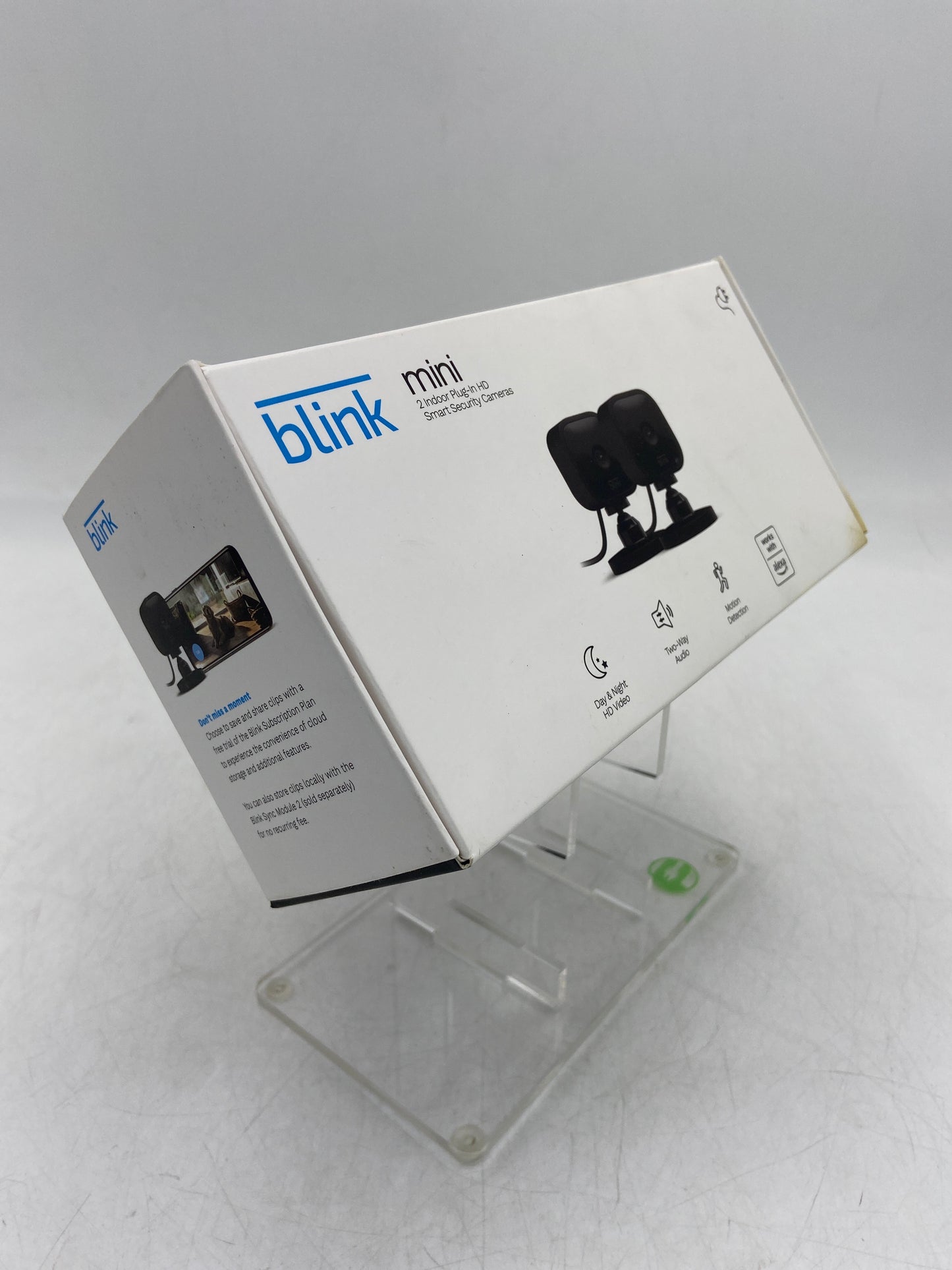 New Blink Mini- 2 Indoor Plug-In HD Black Smart Security Cameras