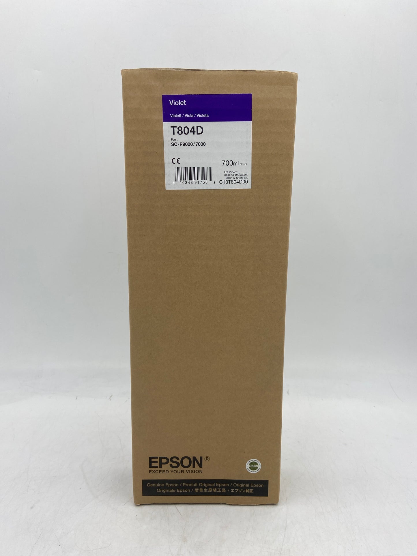 New Epson T804D Violet 700ml EXP 2018 Ink Cartridge for Epson Stylus Pro C13T804D00
