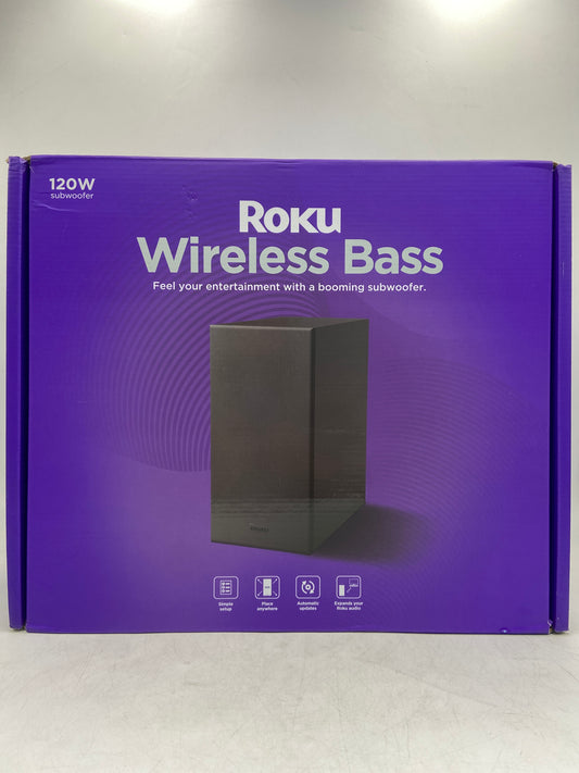 New Open Box Roku Wireless Bass Subwoofer Speaker 9203R
