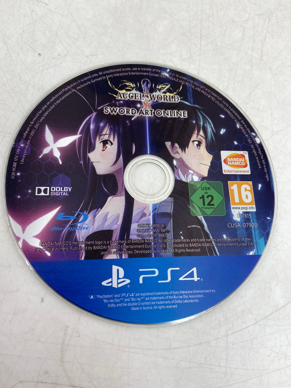 Accel World vs. Sword Art Online (Sony PlayStation 4 PS4, 2017)