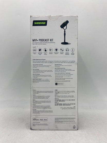 New Shure MV7+ Podcast Kit Content Microphone 02 7340653 RGB