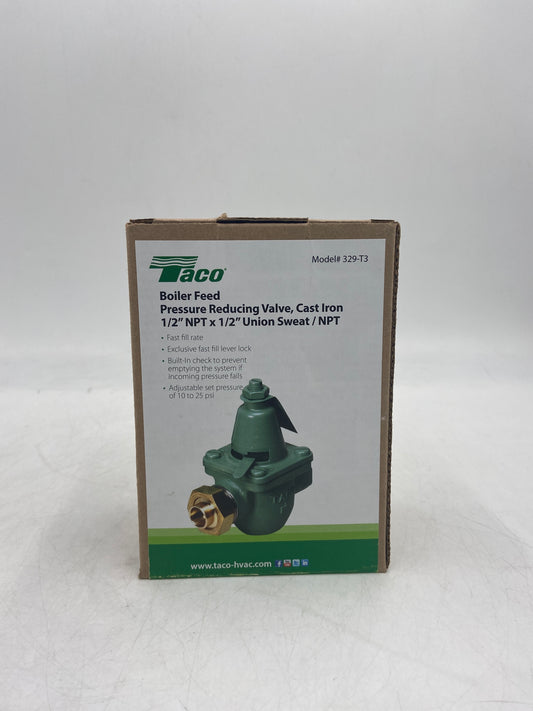 New Taco Boiler Feed 1/2" NPT x 1/2" Union Sweat / NPT Cast Iron Pressure 