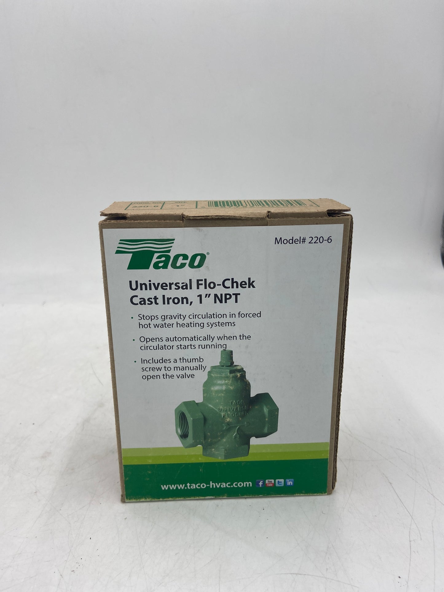 New Taco 1" NPT Cast Iron Universal Flo-Check 220-6