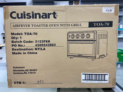 New Cuisinart TOA-70 Air Fryer Toaster Oven with Grill