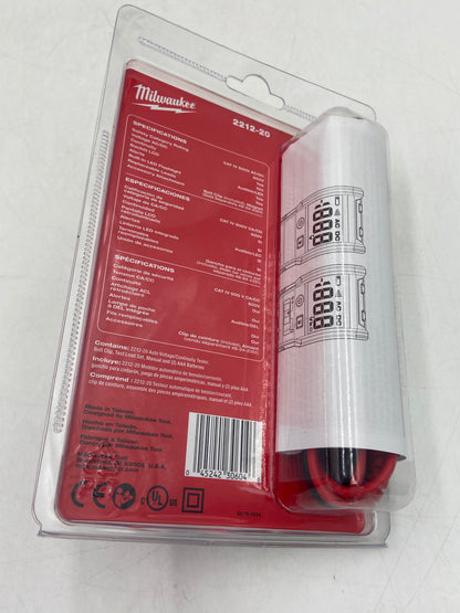 New Milwaukee 2212-20 2 AAA Batteries Auto Voltage/ Continuity Tester