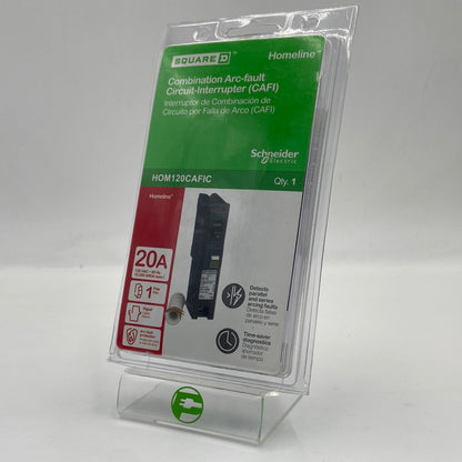 New Square D HOM120CAFIC Combination Arc-Fault Circuit-Interrupter 20A