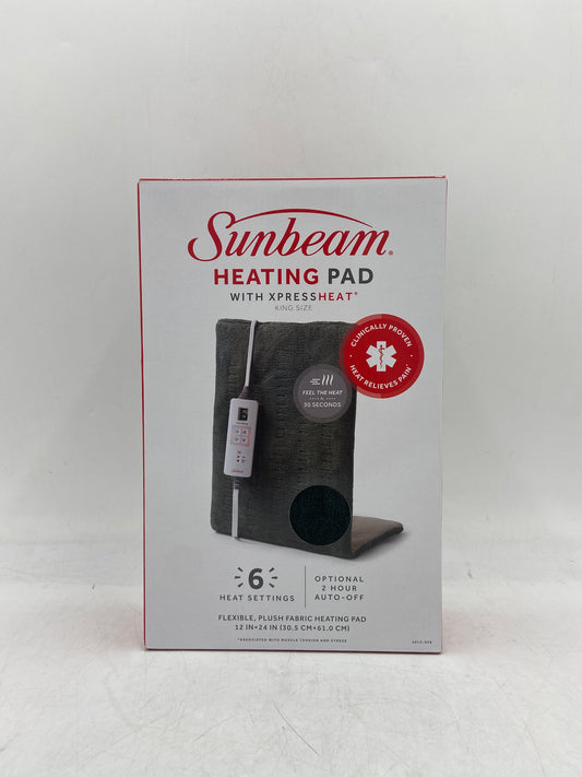 New Sunbeam Heating Pad With Xpressheat King Size Flexible Plush Fabric Heating 