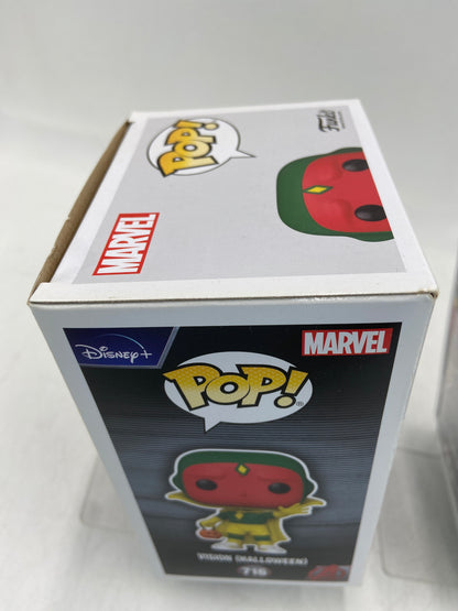 New Funko POP! Lot of 2 - Marvel Vision (Halloween) & Vision 70's Vinyl Action Figure 716718