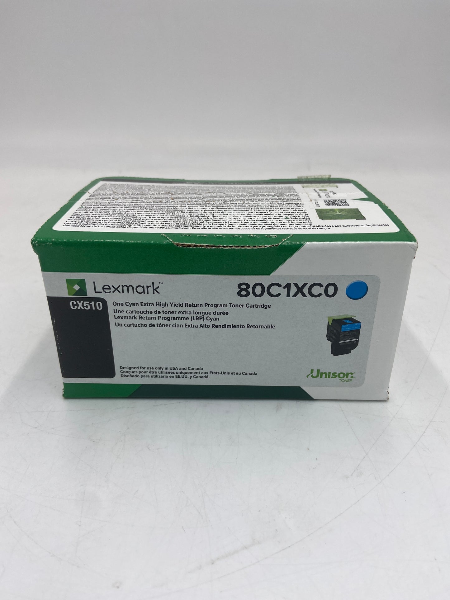 New Lexmark 80C1XC0 CX510 Cyan Toner Cartridge