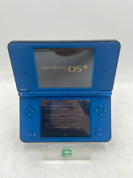 Broken Nintendo DSi XL Handheld Game Console Only UTL-001 Blue/Black- Yellow Top LCD Screen