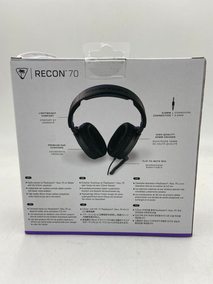 New Turtle Beach Recon 70 Black Recon 70P Playstation, XBOX, PC, Mobile 3.5mm