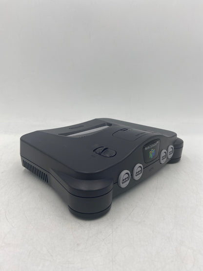 Nintendo N64 Console Gaming System NUS-001 Smoke/Clear Black With 2 Controllers and Wires