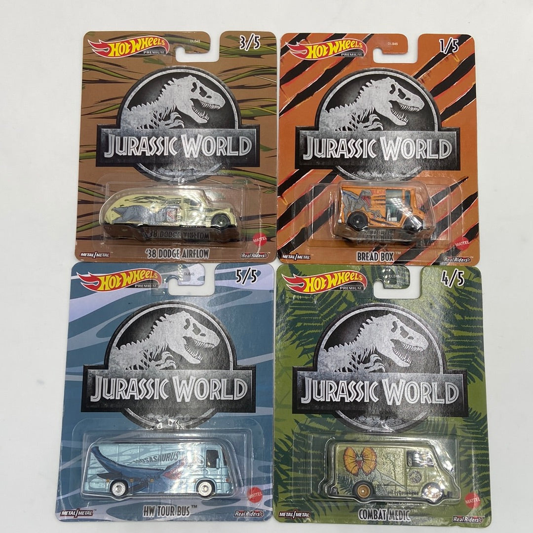 New Hot Wheels Premium Jurassic World Lot 1/5 3/5 4/5 5/5 DLB45