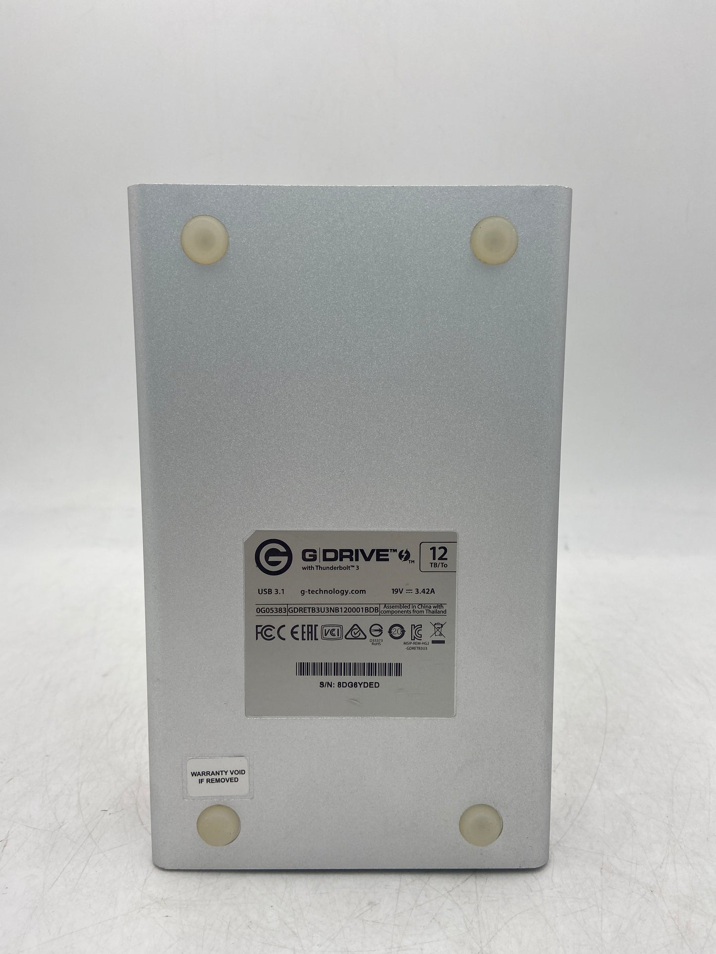 G-Technology G-Drive Thunderbolt 3 12tb 12000GB Silver High Performance Ex External Hard Drive 0G05383 Silver